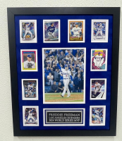Freddie Freeman Dodgers Custom Framed Photo Display with (10) Trading Cards at PristineAuction.com