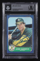 Jose Canseco Signed 1986 Fleer Update #U-20 RC (BGS) at PristineAuction.com