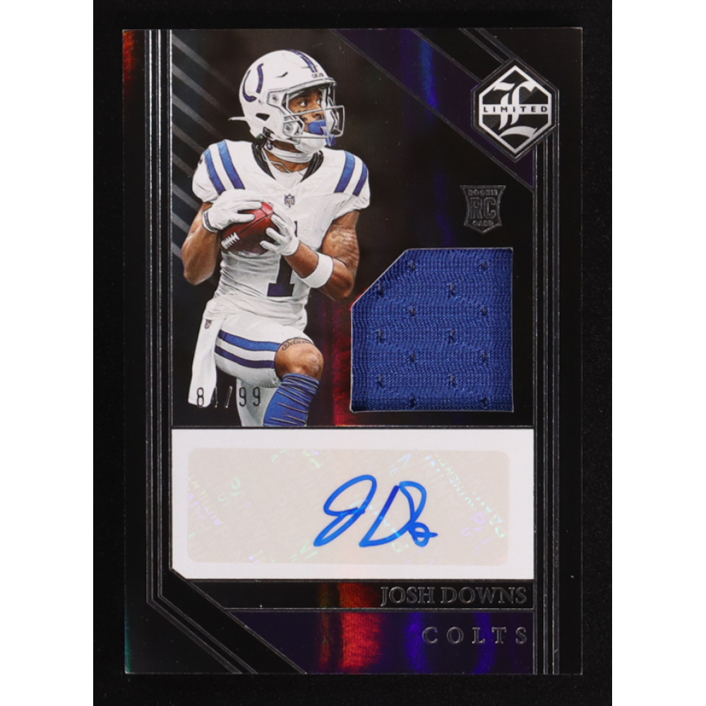 Josh Downs 2023 Limited Silver Spotlight JSY AU #121 #84/99 RC at PristineAuction.com