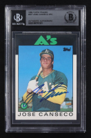 Jose Canseco Signed 1986 Topps Traded #20T RC (BGS) at PristineAuction.com