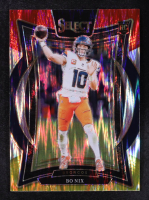 Bo Nix 2024 Select Prizm Red and Yellow Shock #30 RC at PristineAuction.com