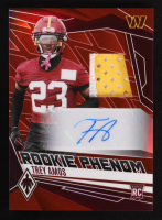 Trey Amos 2025 Panini Phoenix Rookie Phenoms Jersey Autographs Red #42 #75/99 RC at PristineAuction.com