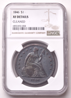 1846 Seated Liberty Silver $1 (NGC XF Details) at PristineAuction.com