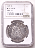 1845 Seated Liberty Silver $1 (NGC XF Details) at PristineAuction.com