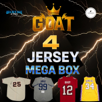 4 JERSEY MEGA MYSTERY BOX GOAT EDITION -1 BOX CONTAINS A JERSEY SIGNED BY BRADY, JUDGE, BONDS, and O'NEAL at PristineAuction.com