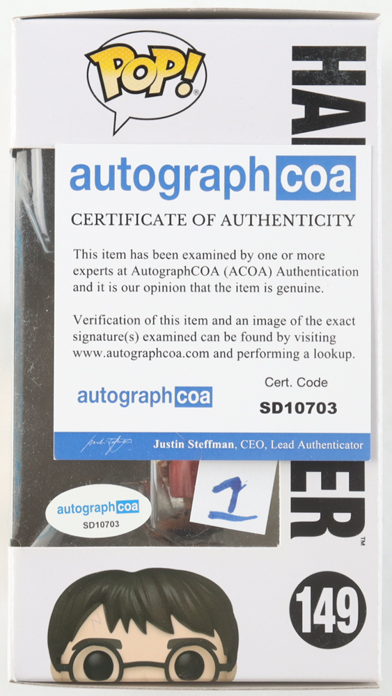 Daniel Radcliffe Signed "Wizarding World: Harry Potter" #149 Harry Potter Funko Pop! Vinyl Figure (ACOA) at PristineAuction.com Daniel Radcliffe Signed "Wizarding World: Harry Potter" #149 Harry Potter Funko Pop! Vinyl Figure (ACOA) at PristineAuction.com