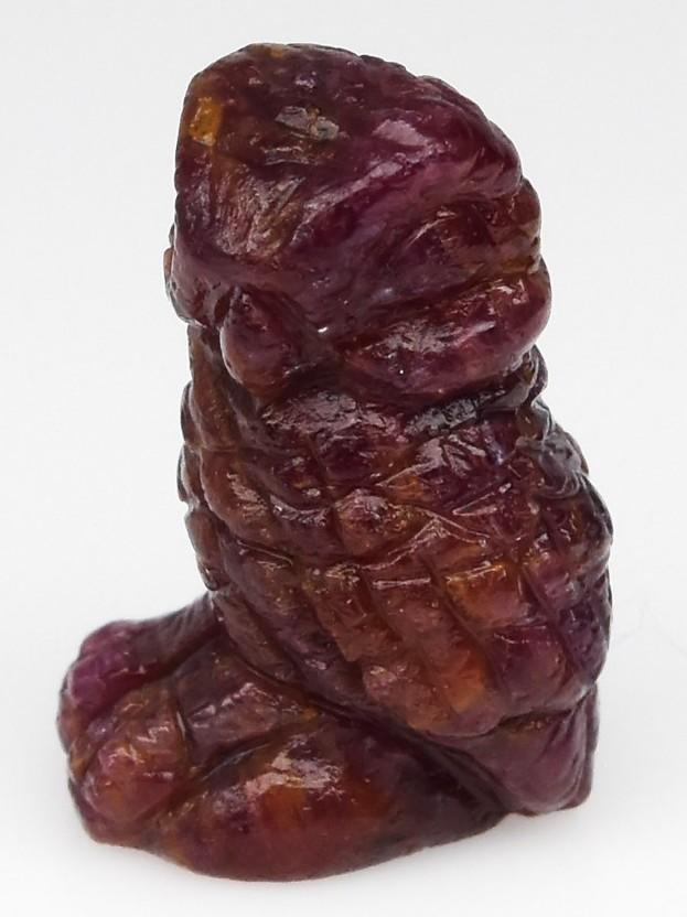 12.12 Carats Natural Ruby Owl Carving at PristineAuction.com 12.12 Carats Natural Ruby Owl Carving at PristineAuction.com