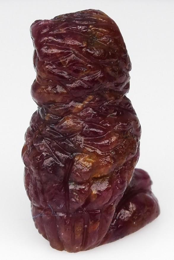 12.12 Carats Natural Ruby Owl Carving at PristineAuction.com 12.12 Carats Natural Ruby Owl Carving at PristineAuction.com