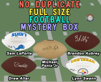 NO DUPLICATE Signed Full Size Football Mystery Box - Series 16 (Limited to 100) - Schwartz Sports at PristineAuction.com