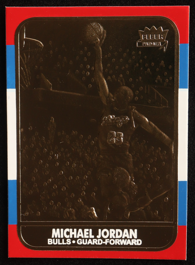 Michael Jordan 1997 Fleer 23KT Gold #NNO at PristineAuction.com Michael Jordan 1997 Fleer 23KT Gold #NNO at PristineAuction.com