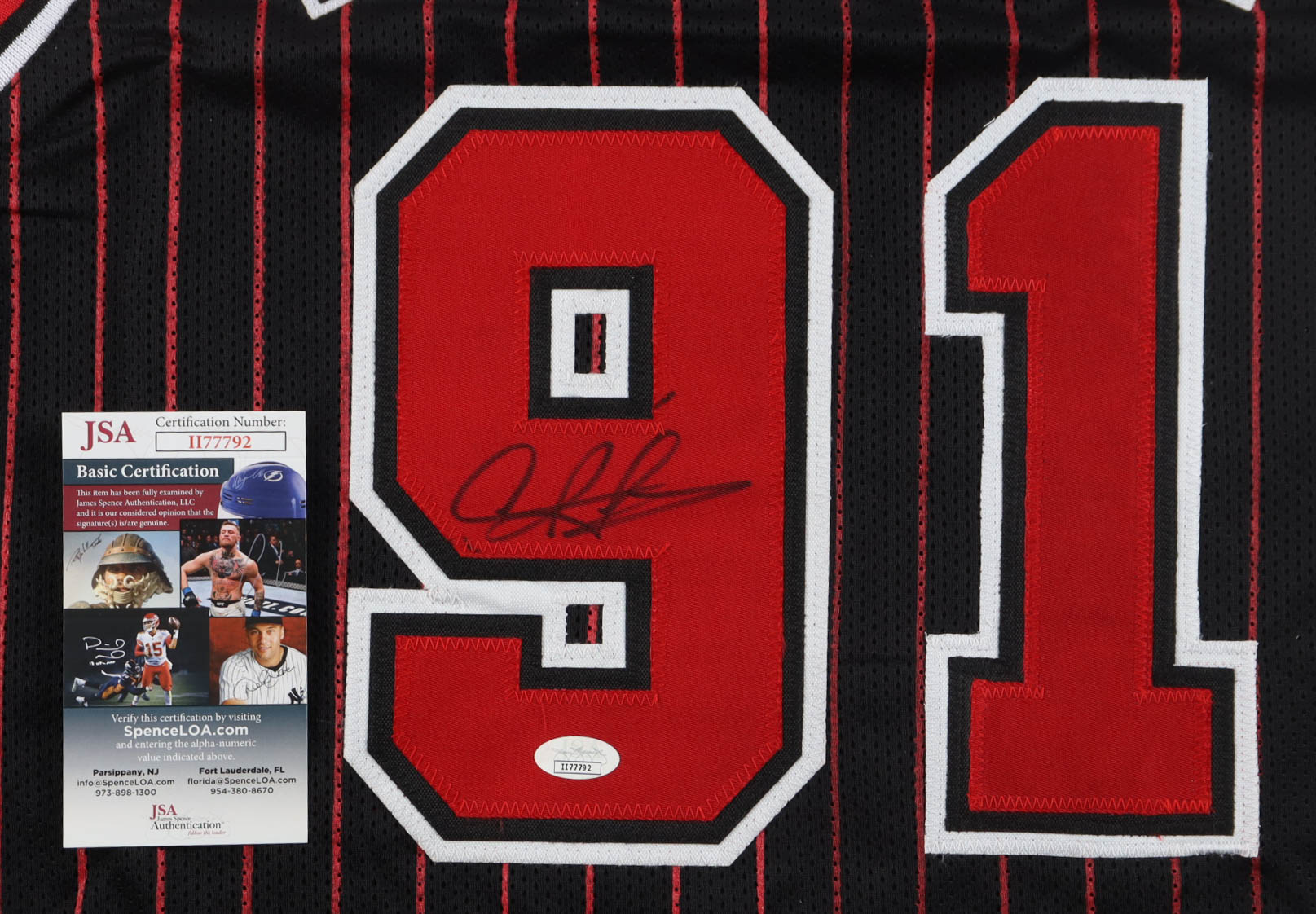 Dennis Rodman Signed Jersey (JSA) at PristineAuction.com Dennis Rodman Signed Jersey (JSA) at PristineAuction.com