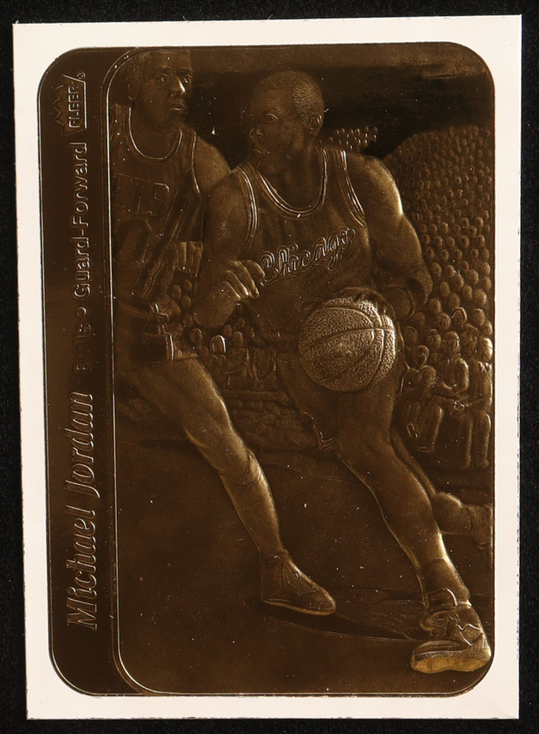 Michael Jordan 1986 Fleer 23KT Gold #NNO at PristineAuction.com Michael Jordan 1986 Fleer 23KT Gold #NNO at PristineAuction.com