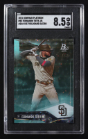 Fernando Tatis Jr. 2021 Bowman Platinum Aqua Ice Foilboard #55 #026/250 (SGC 10) at PristineAuction.com