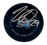 Nathan MacKinnon Signed Avalanche Official Game Puck (Fanatics) at PristineAuction.com