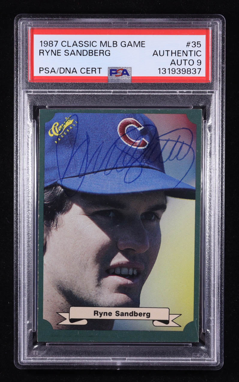 Ryne Sandberg Signed 1987 Classic MLB Game #35 (PSA Encapsulated) at PristineAuction.com Ryne Sandberg Signed 1987 Classic MLB Game #35 (PSA Encapsulated) at PristineAuction.com