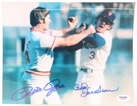 Pete Rose & Bud Harrelson Signed 8x10 Photo (PSA) at PristineAuction.com