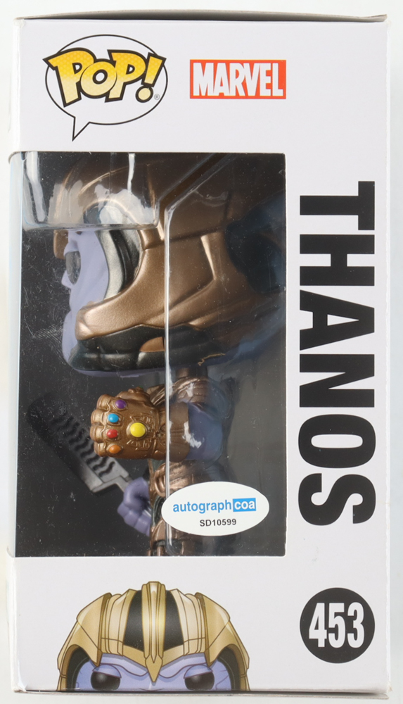 Josh Brolin Signed "Avengers" #453 Thanos Bobble-Head Funko Pop! Vinyl Figure (ACOA) at PristineAuction.com Josh Brolin Signed "Avengers" #453 Thanos Bobble-Head Funko Pop! Vinyl Figure (ACOA) at PristineAuction.com