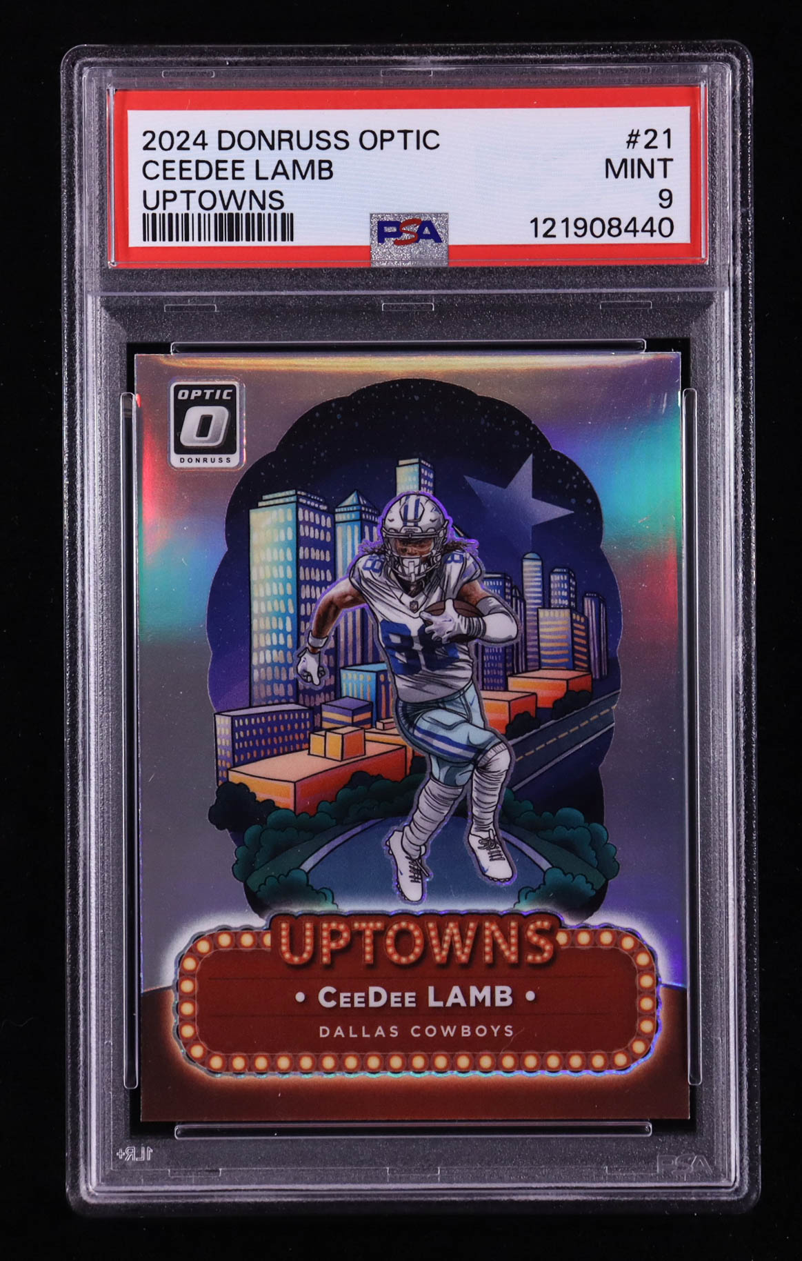 CeeDee Lamb 2024 Donruss Optic Uptowns #21 (PSA 9) at PristineAuction.com CeeDee Lamb 2024 Donruss Optic Uptowns #21 (PSA 9) at PristineAuction.com