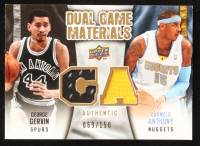 Carmelo Anthony / George Gervin 2009-10 Upper Deck Game Materials Dual Gold #DGGA #069/150 at PristineAuction.com