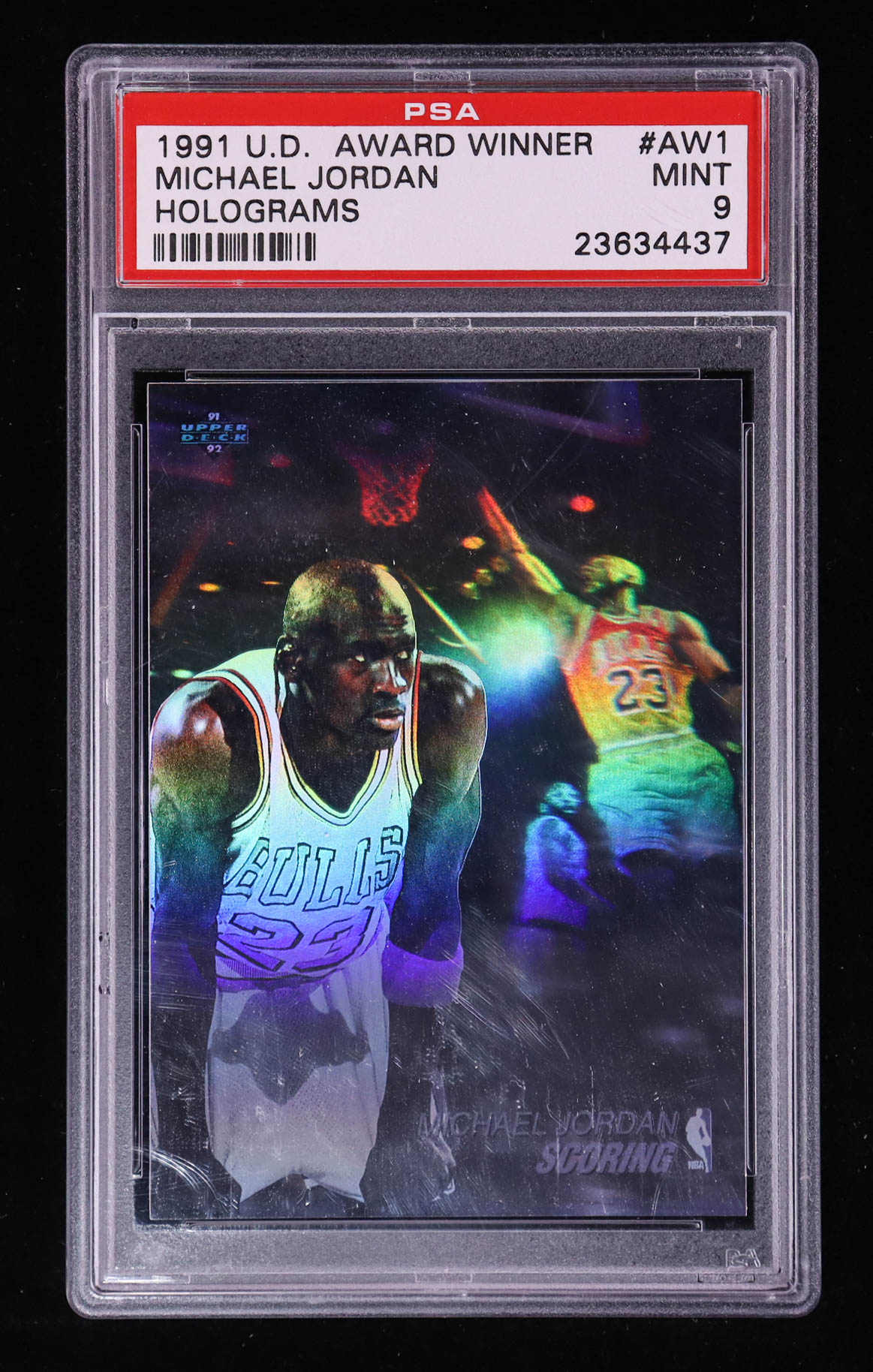 Michael Jordan 1991-92 Upper Deck Award Winner Holograms #AW1 (PSA 9) at PristineAuction.com Michael Jordan 1991-92 Upper Deck Award Winner Holograms #AW1 (PSA 9) at PristineAuction.com