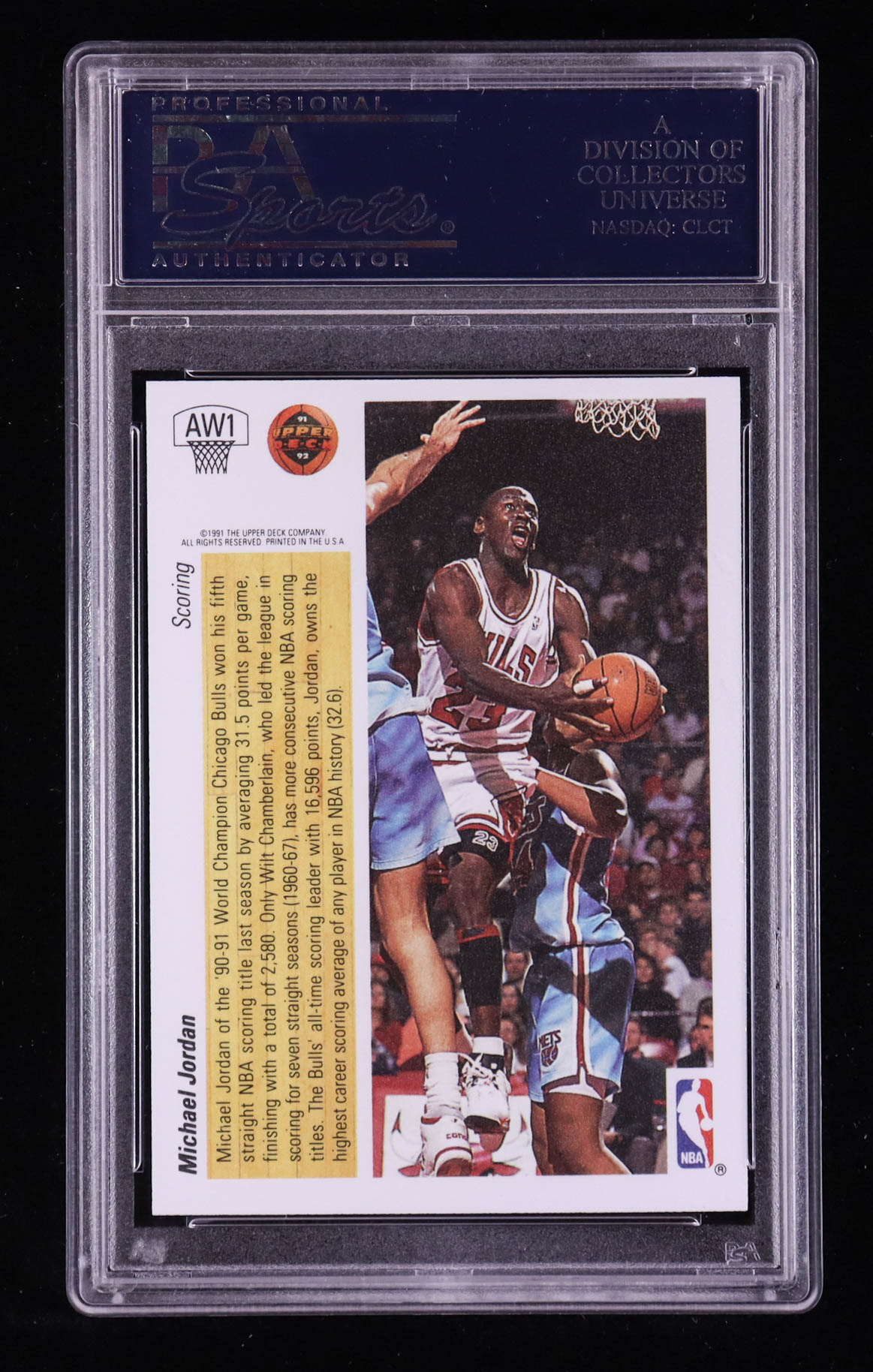 Michael Jordan 1991-92 Upper Deck Award Winner Holograms #AW1 (PSA 9) at PristineAuction.com Michael Jordan 1991-92 Upper Deck Award Winner Holograms #AW1 (PSA 9) at PristineAuction.com