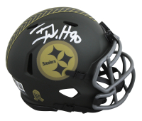 T.J. Watt Signed Steelers Salute To Service Alternate Speed Mini Helmet (Beckett) at PristineAuction.com