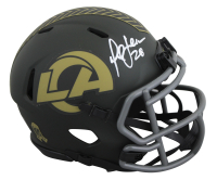 Marshall Faulk Signed Rams Salute To Service Alternate Speed Mini Helmet (Beckett) at PristineAuction.com