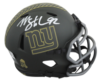 Michael Strahan Signed Giants Salute To Service Alternate Speed Mini Helmet (Beckett) at PristineAuction.com