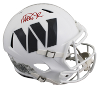 Magic Johnson Signed Commanders Full-Size Salute To Service Alternate Speed Helmet (Beckett) at PristineAuction.com