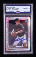 Gunnar Henderson Signed 2020 Bowman Chrome Prospects #BCP-134 RC #351/499 (PSA | Autograph Graded PSA 10) at PristineAuction.com