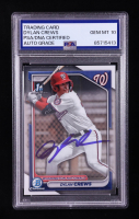 Dylan Crews Signed 2024 Bowman Chrome Prospects #BCP-25 RC (PSA | Autograph Graded PSA 10) at PristineAuction.com