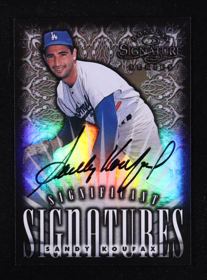 Sandy Koufax 1998 Donruss Signature Significant Signatures Refractors #R3 LA #0298/2000 at PristineAuction.com Sandy Koufax 1998 Donruss Signature Significant Signatures Refractors #R3 LA #0298/2000 at PristineAuction.com