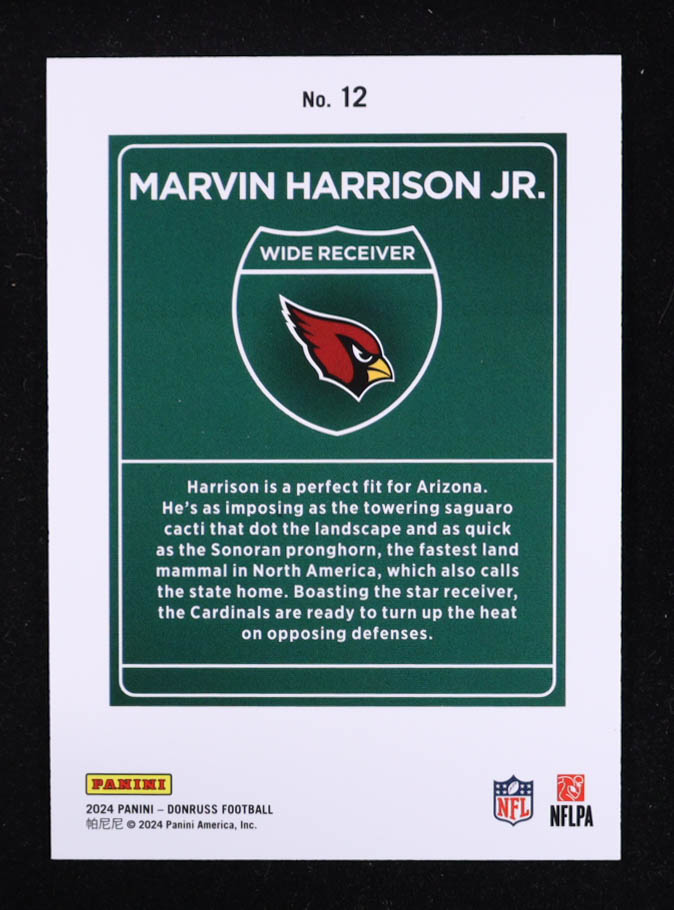 Marvin Harrison Jr. 2024 Donruss Downtown #12 RC at PristineAuction.com Marvin Harrison Jr. 2024 Donruss Downtown #12 RC at PristineAuction.com