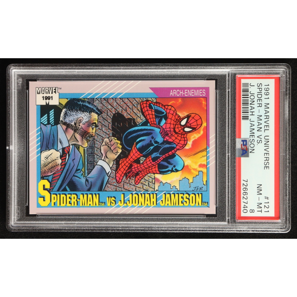 Spider-Man vs. J. Jonah Jameson 1991 Impel Marvel Universe II #121 (PSA 8) at PristineAuction.com