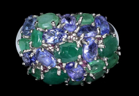 4.65 Carats Emerald & Tanzanite Ring | $1,950 Estimated Retail Value (UGL Cert) | Brand New at PristineAuction.com