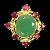 4.20 Carats Emerald & Ruby Ring | $2,700 Estimated Retail Value (UGL Cert) | Brand New at PristineAuction.com