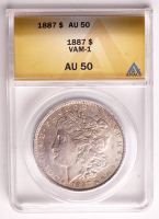 1887 Morgan Silver Dollar VAM-1 (ANACS AU50) at PristineAuction.com