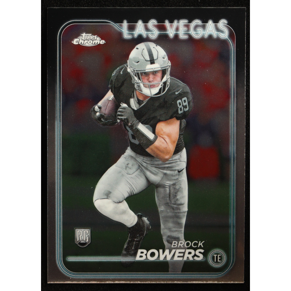 Brock Bowers 2024 Topps Chrome #207 RC at PristineAuction.com