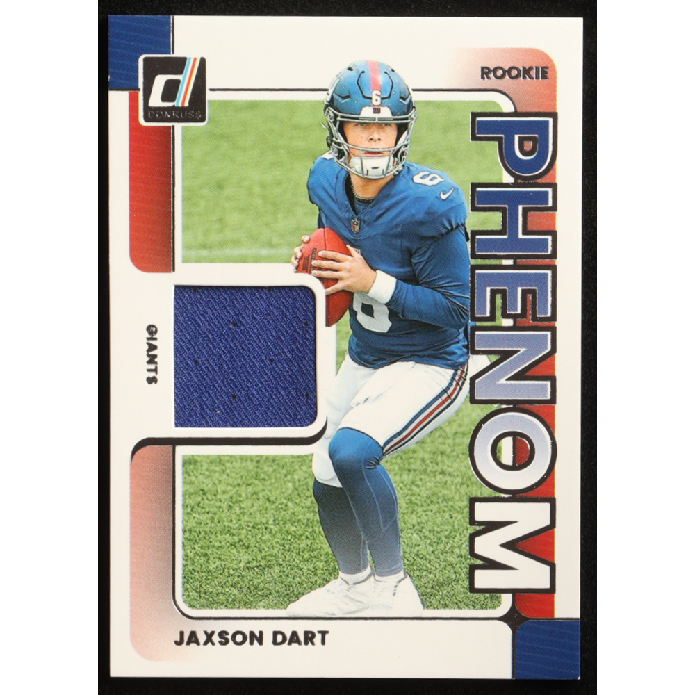 Jaxson Dart 2025 Donruss Rookie Phenom Jerseys #29 RC at PristineAuction.com