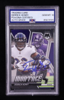 Derrick Henry Signed 2024 Panini Mosaic Montage #M-14 (PSA | Autograph Graded PSA 10) at PristineAuction.com