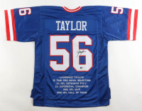 Lawrence Taylor Signed Career Highlight Stat Jersey (Beckett) at PristineAuction.com