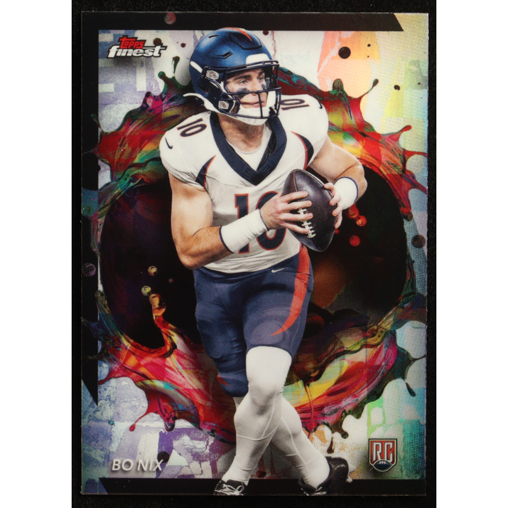 Bo Nix 2024 Finest Refractors #249 RC at PristineAuction.com