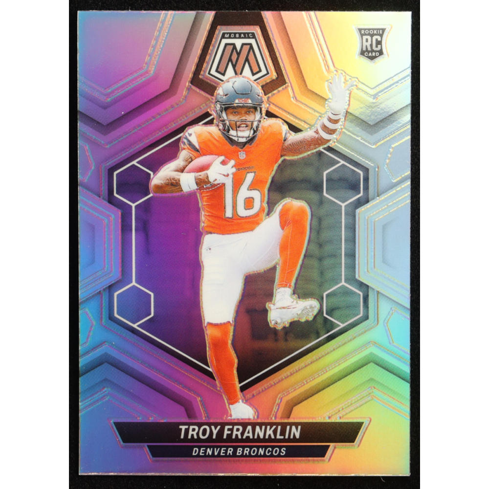 Troy Franklin 2024 Panini Mosaic Silver #378 RC at PristineAuction.com
