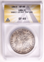 1884 Morgan Silver Dollar Large Dot VAM-3 Top 100 (ANACS XF-45) at PristineAuction.com