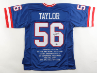 Lawrence Taylor Signed Career Highlight Stat Jersey (Beckett) at PristineAuction.com