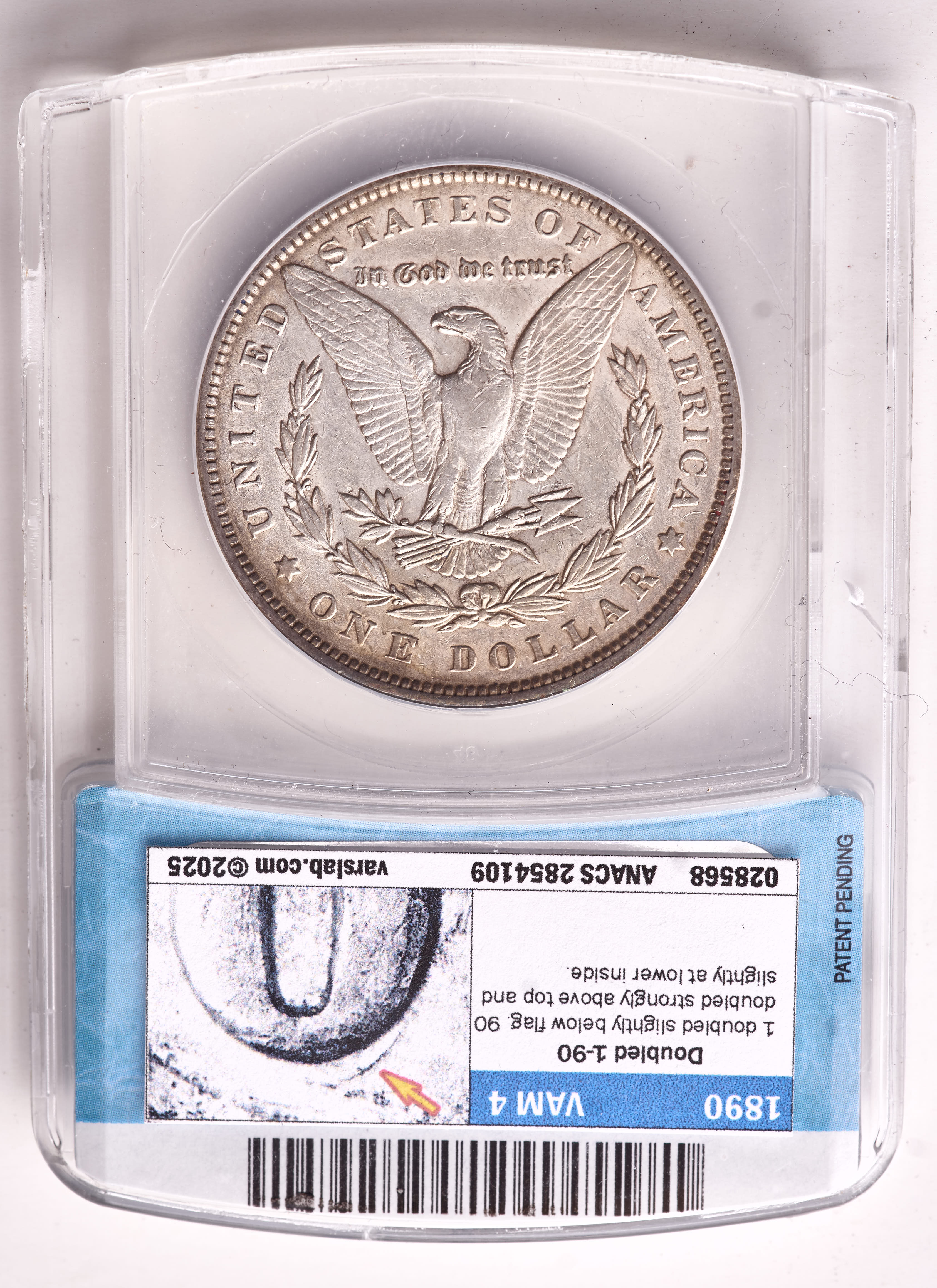 1890 Morgan Silver Dollar VAM-8 (ANACS XF45) (VSS VAM-4) at PristineAuction.com 1890 Morgan Silver Dollar VAM-8 (ANACS XF45) (VSS VAM-4) at PristineAuction.com