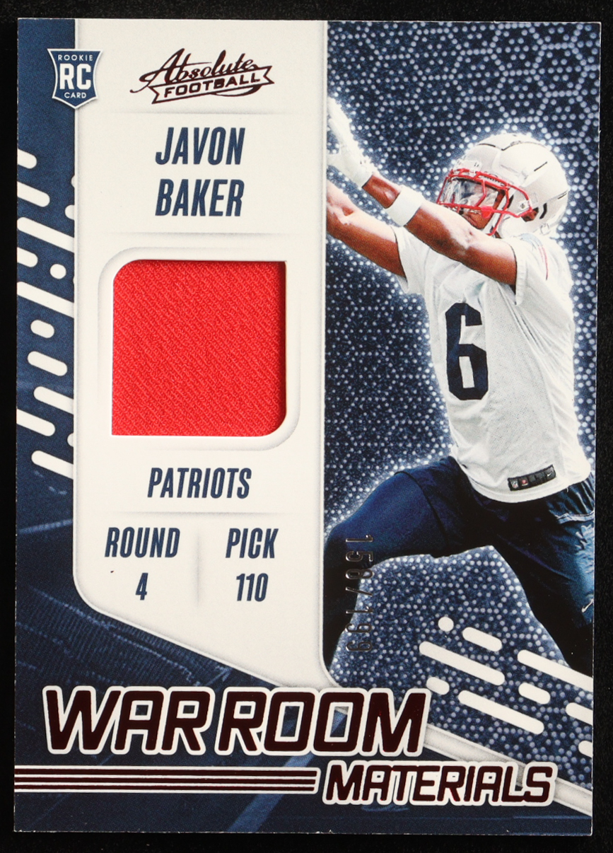 Javon Baker 2024 Absolute War Room Materials #30 #158/199 RC at PristineAuction.com Javon Baker 2024 Absolute War Room Materials #30 #158/199 RC at PristineAuction.com