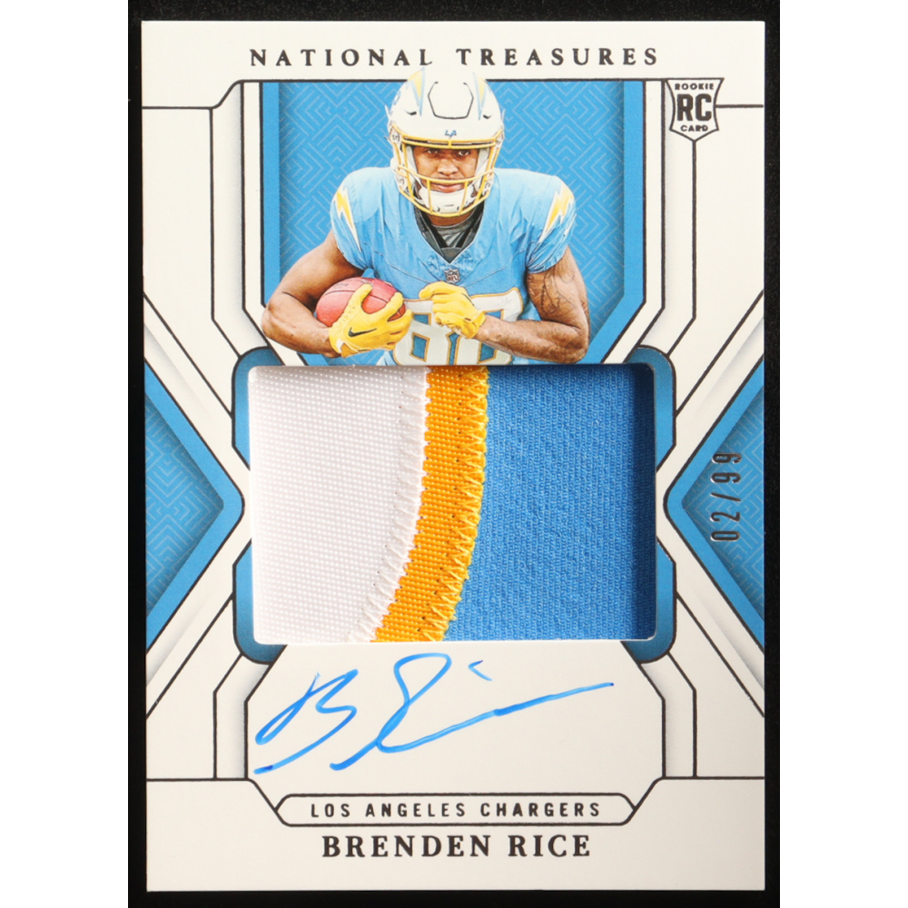 Brenden Rice 2024 Panini National Treasures Autograph #191 #02/99 RC at PristineAuction.com