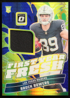 Brock Bowers 2024 Donruss Optic First Year Fresh Jerseys Blue Hyper #9 RC at PristineAuction.com