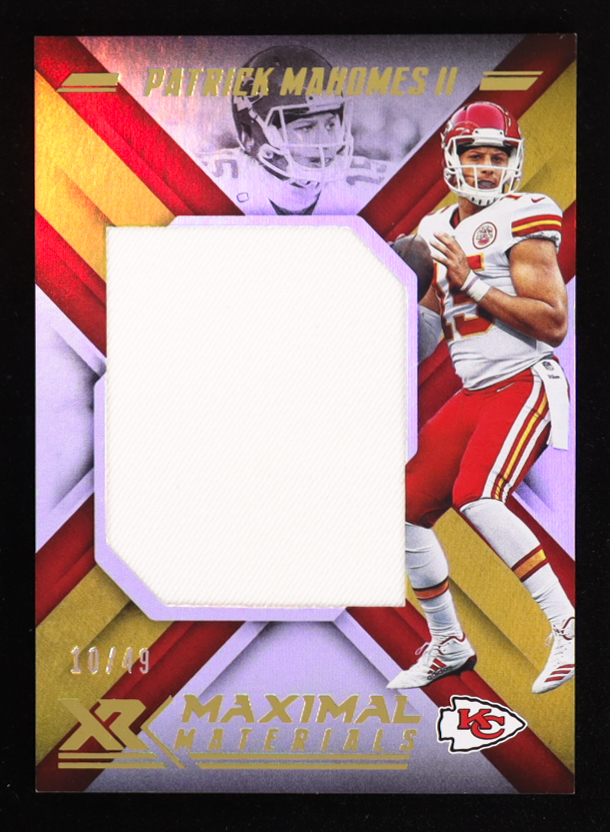 Patrick Mahomes II 2018 Panini XR Maximal Materials #9 #10/49 at PristineAuction.com Patrick Mahomes II 2018 Panini XR Maximal Materials #9 #10/49 at PristineAuction.com